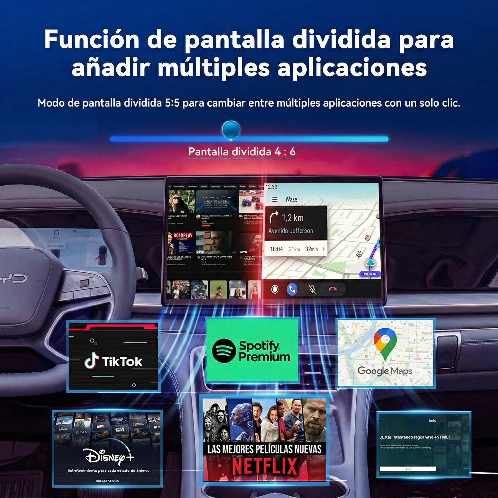 主图2 Caja multimedia Android e iOS con IA para BYD: compatible con todos los modelos CarPlay inalámbricos. - Imagen 3