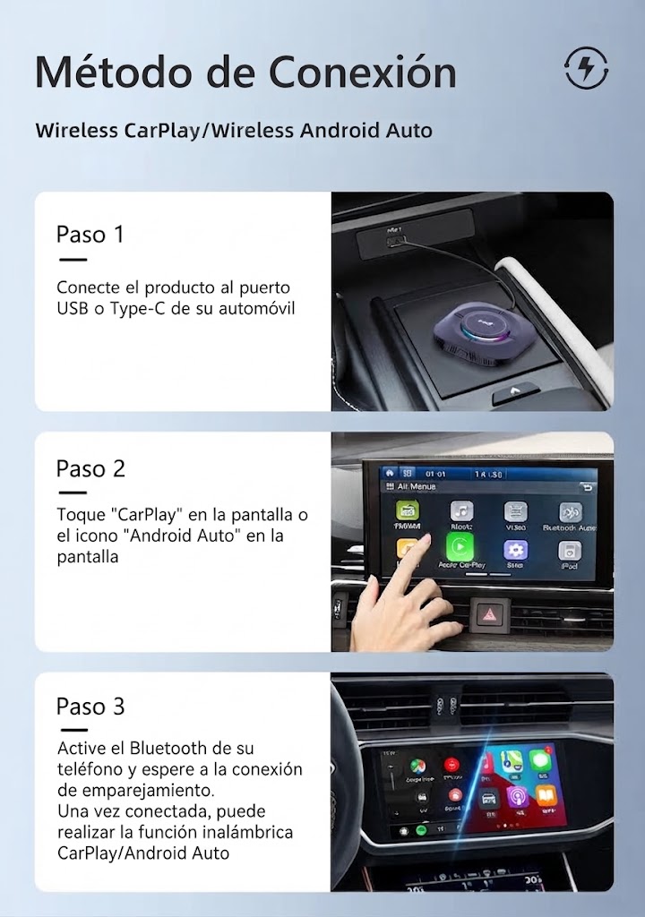 Modo de conexión - CarPlay inalámbrico / Android Auto inalámbrico